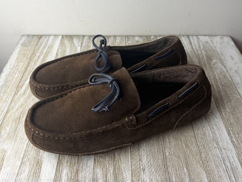 UGG Henrick Loafer Mens 10 Brown Suede Driving Moccasin Casual Preppy